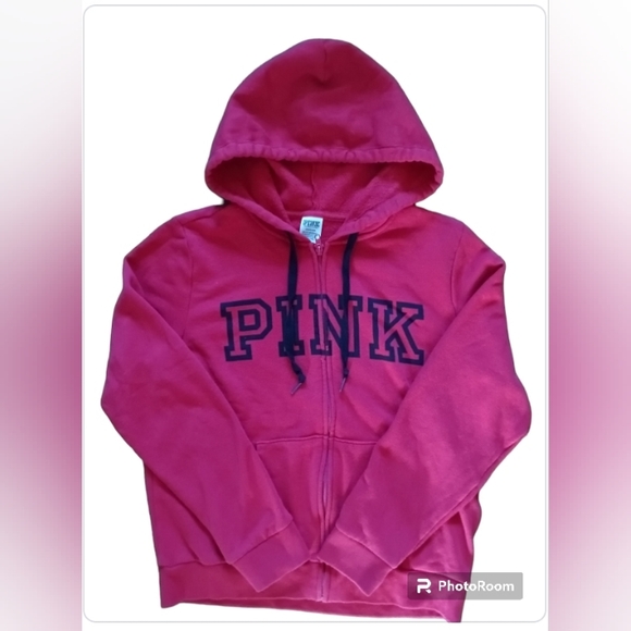 PINK VS Red Hoodie w/ Black Block Logo - Picture 3 of 3